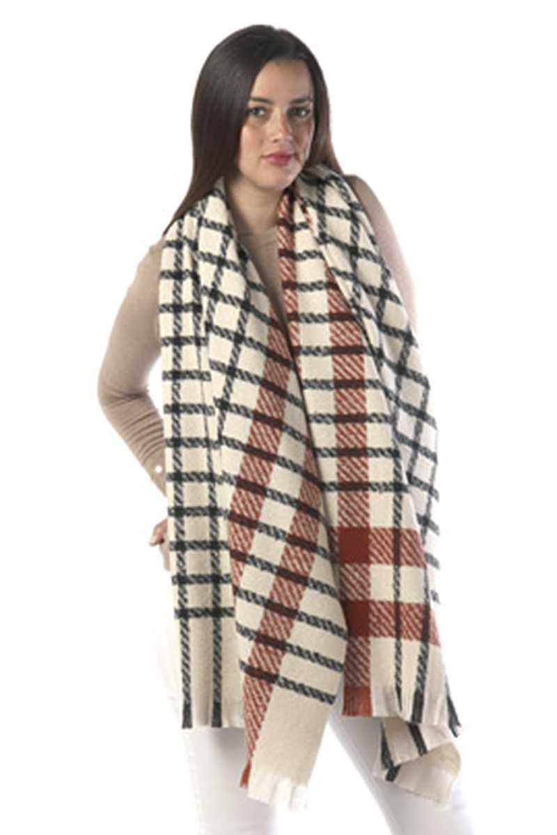 Modern Plaid Oblong Scarf - ElegantScarves.CA