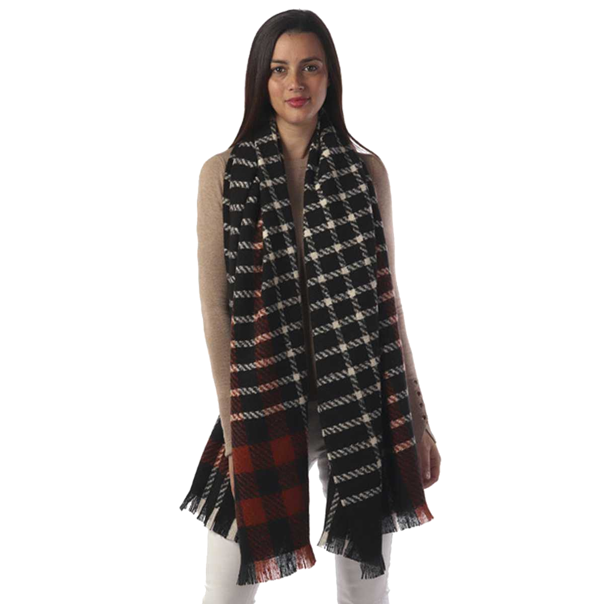 Modern Plaid Oblong Scarfs - ElegantScarves.CA