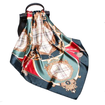 Printed Satin Silk Square Scarves - ElegantScarves.CA