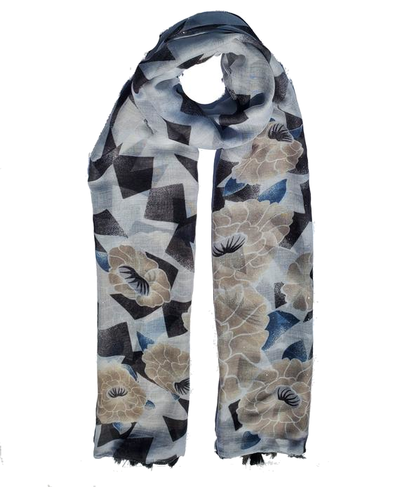 Printed Floral Festive Scarves - ElegantScarves.CA
