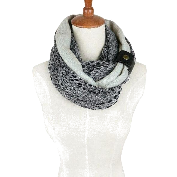 Cotton Crochet Infinity Knitted Scarfs - ElegantScarves.CA