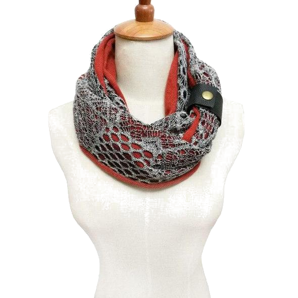 Cotton Crochet Infinity Knitted Scarfs - ElegantScarves.CA