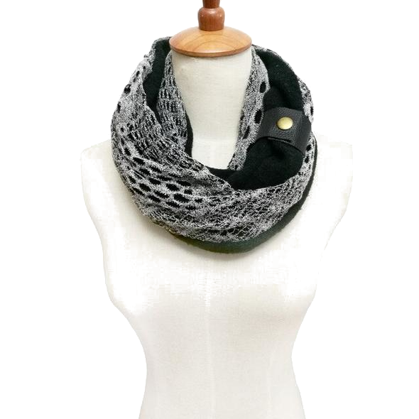 Cotton Crochet Infinity Knitted Scarfs - ElegantScarves.CA