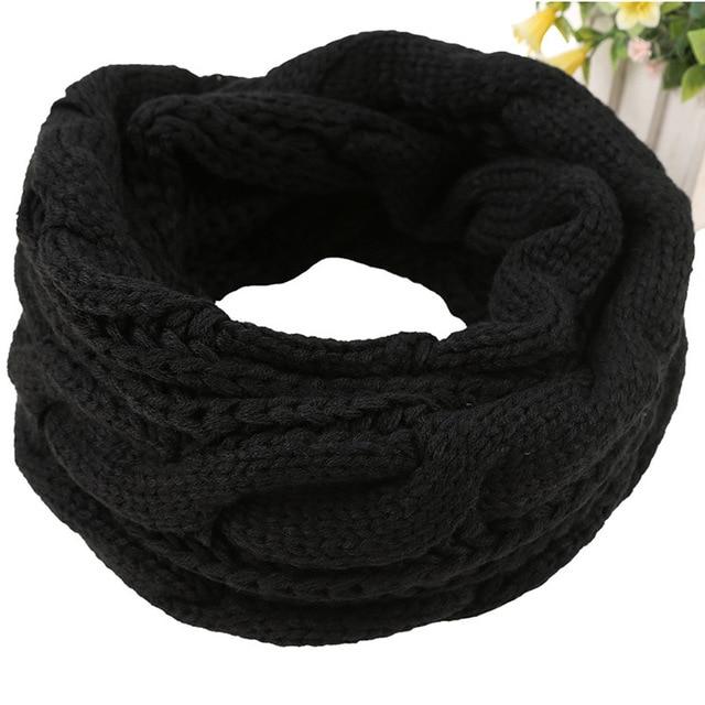 Women Scarf Women Knitted Snood Scarf Winter Infinity Scarves Neck Circle Cable Warm Soft Ring Scarf Female 2020 - ElegantScarves.CA