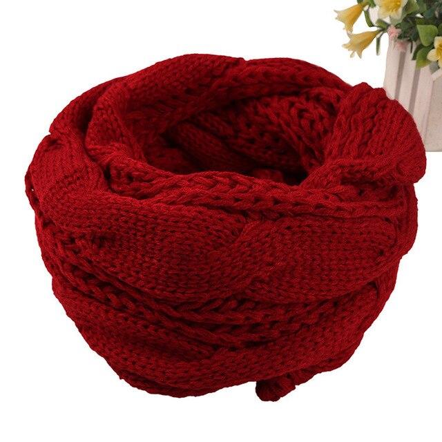 Women Scarf Women Knitted Snood Scarf Winter Infinity Scarves Neck Circle Cable Warm Soft Ring Scarf Female 2020 - ElegantScarves.CA