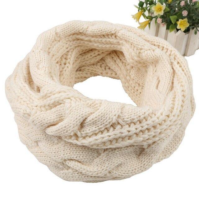 Women Scarf Women Knitted Snood Scarf Winter Infinity Scarves Neck Circle Cable Warm Soft Ring Scarf Female 2020 - ElegantScarves.CA